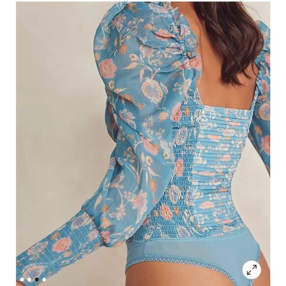 Free People Brunch Date Bodysuit sz L - Picture 4 of 9